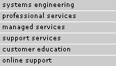 Services and Support Menu